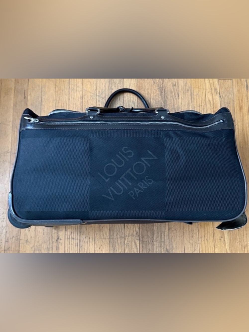 Louis Vuitton Black and Brown Travel Bag